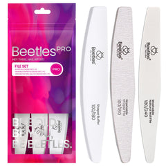 Beetles Pro nail file set with 100/180/240 grit for fast shaping