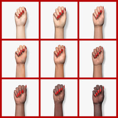 Beetles Red Gel Polish LED curing scene demonstrates quick setting