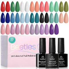 Beetles Set Gel Uñas 20 Colores: variedad versátil para estilos distintos.