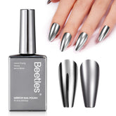 Beetles Gel Polish: acabado cromado espejo para uñas brillantes y llamativas.