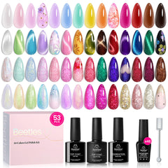 Beetles Spring Gel Nail Polish Set with 48 colors for versatile seasonal looks.