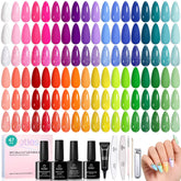 Beetles Spring Gel Polish set swatches show 36 pastel neon shades for stylish nails.