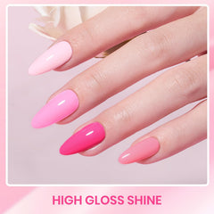 Beetles Gel Polish Tonos Rosas Intensos para estilo vibrante y duradero.