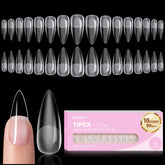 Beetles Tipex Lite instant apex nail tips in medium stiletto for strong, natural-looking nails.