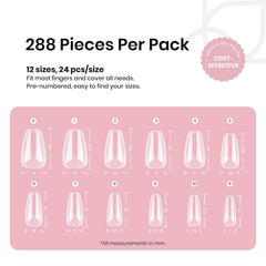 Beetles Gel Nail Tips de cobertura total para fijación rápida