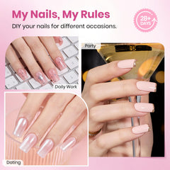 Beetles extensiones de uñas Flat-X 16 tallas ofrecen ajuste personalizado y precisión.