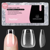 Beetles tips gel extra corto forma-ataud: extensión rápida y duradera.