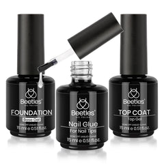Beetles Top Coat sin residuos ofrece brillo duradero para uñas naturales.