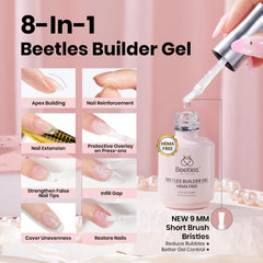 Beetles: uñas protegidas con forma impecable para uso diario.
