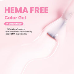 Beetles Warm Grace Nude Pink color swatch showing translucent jelly finish.