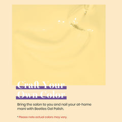 Beetles Lemon Chiffon gel polish bottle with pastel shade for DIY nails.