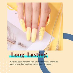 Beetles gel polish with lemon chiffon for smooth finish and long-lasting shine.
