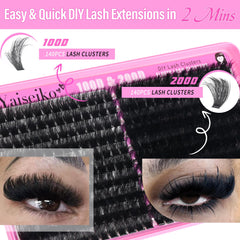 BEFACL lash clusters D-curly fibers for bold lift and feathered texture.