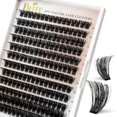BEFER BEAUTY lash clusters 192pcs with D curl for dramatic 3D volume.
