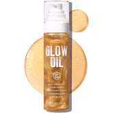 BEFIVECOK Body Glow Oil en botella, brillo suave para resplandor natural.