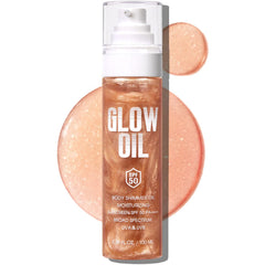 Aceite Iluminador Corporal BEFIVECOK con mica para brillo dorado
