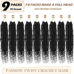 BEFUNNY Passion Twist 12-inch crochet hair pre-looped design for smoother braiding