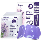 BeHoomi mascarilla ocular de vapor en empaque, lista para relajación ocular.
