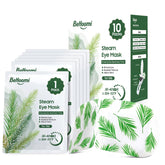 BeHoomi mascarilla ocular de vapor aroma árbol de té, pack de 10 para relajación.