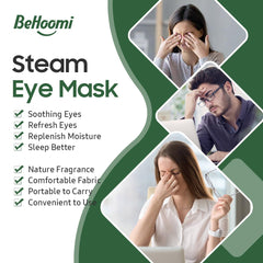 BeHoomi mascarilla ocular con diseño sin pelusa y tela transpirable.