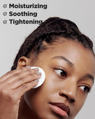 Aplicación en rostro del tónico BEISIKS SkinRxLAB MadeCera para calma y confort.