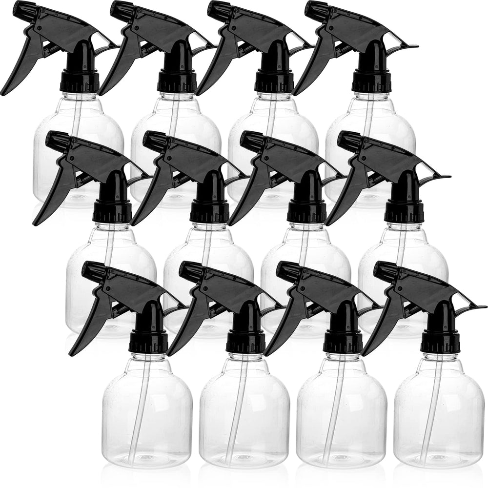 Bekith 8 oz spray bottle front view showing clear body for quick product identification