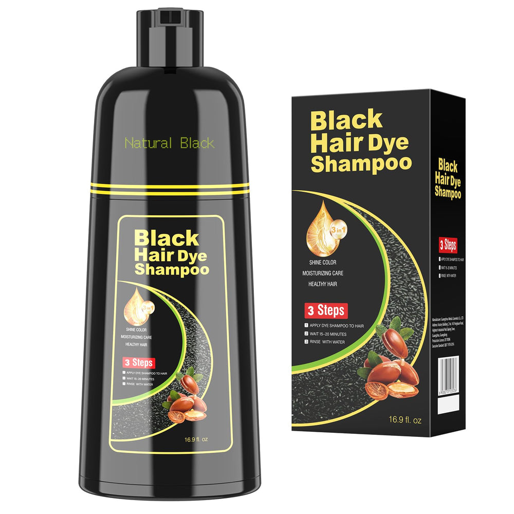 BELEZALIB champú-tinte negro cubre canas con brillo natural.