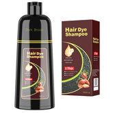 BELEZALIB shampoo-tinte para cabello marrón oscuro en botella, coloración suave y duradera.