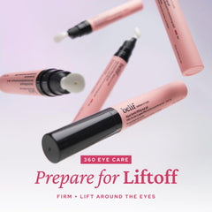 Belif Aqua Bomb eye gel ceramic tip applying a cooling de-puff sensation.