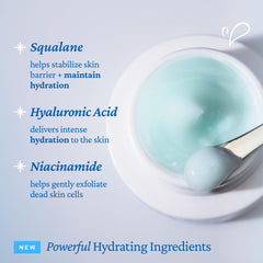 belif Aqua Bomb ingredient view shows hyaluronic acid and niacinamide for lasting moisture