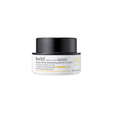 Belif Aqua Bomb Vitamin C Face Cream bottle highlights hydrating formula for glowing skin.
