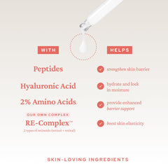 belif Retinol & Peptide Serum close-up highlighting pores refined in real-life use