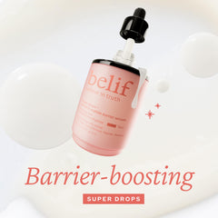 belif Retinol & Peptide Serum texture close-up shows silky formula for quick absorption and glow