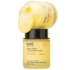Belif Vitamin C Overnight Butter Mask jar closeup shows rich texture for hydration.