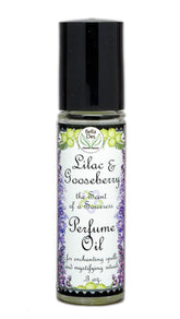 Bella Des Natural Beauty Lilac Gooseberry perfume oil bottle, compact on-the-go scent enhancer.