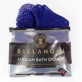 Bellanomi esponja exfoliante de red africana, 45 pulgadas, mejora la textura corporal.