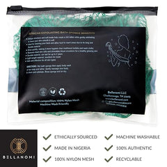 Bellanomi esponja exfoliante africana: espuma aireada para una ducha lujosa.