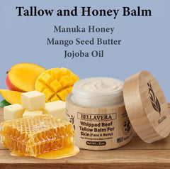 Bellavera applying balm to face and neck for daily moisturization.