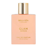 Bellavita Luxury Glam bottle front, elegant evening wear appeal