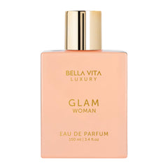Bellavita Luxury Glam bottle front, elegant evening wear appeal