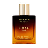 Bella Vita Luxury G.O.A.T. bottle front showing premium masculine fragrance for daily wear