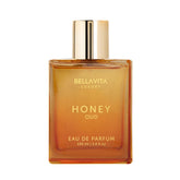 Bella Vita Luxury Honey Oud EDP bottle front view highlighting warm honey notes for elegant evenings.