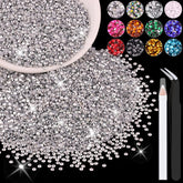 BELLEBOOST 5000pcs 3mm silver resin rhinestones for bulk crafts