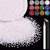 BELLEBOOST bulk 3mm white rhinestones for DIY crafts and nails