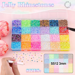 BELLEBOOST cristales de resina 3 mm mixtos coloridos para adornos duraderos