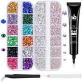 BELLEBOOST Nail Art Rhinestone Gel Glue 15ml for precise gem placement.