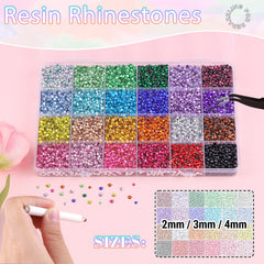 BELLEBOOST cristales resina multicolores 2–4 mm para decorar prendas y objetos.