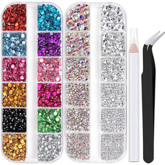 BELLEBOOST colorful rhinestones set for versatile nail art and crafts.