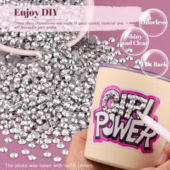Rhinestones applied to nails and accessories for dazzling finishes