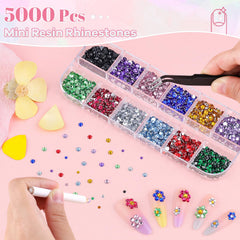 BELLEBOOST silver flatback rhinestones close-up, bright shine for dazzling nail art
